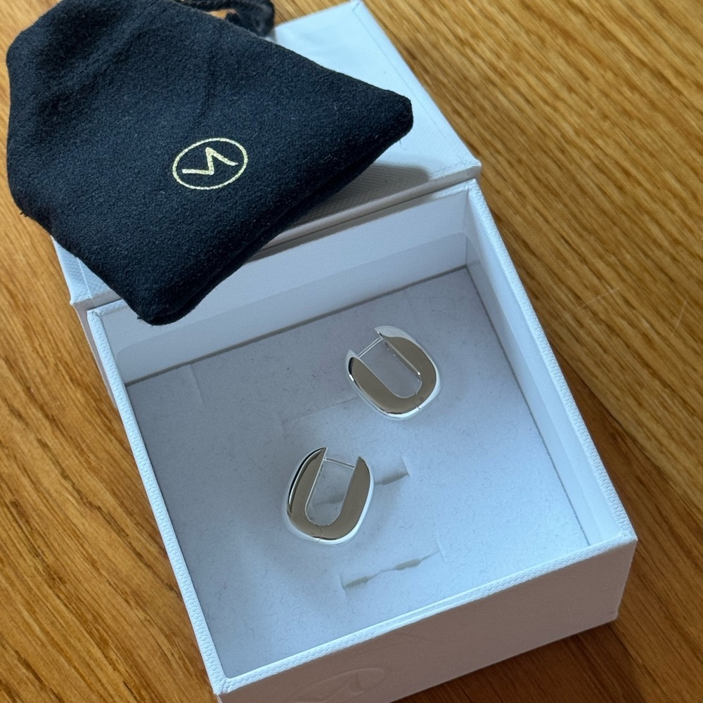 Mejuri Silver Hoop Earrings